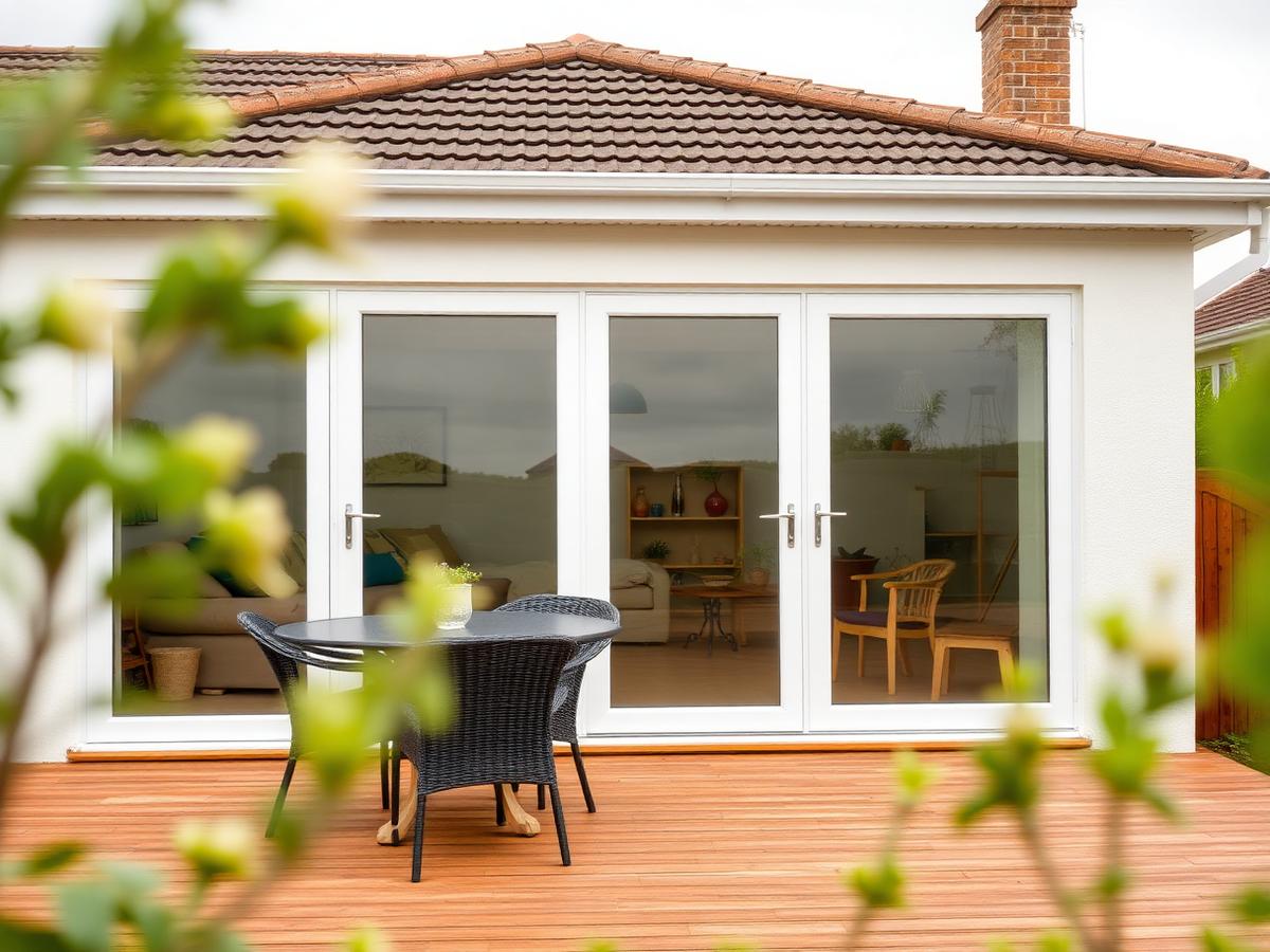 White sliding patio doors