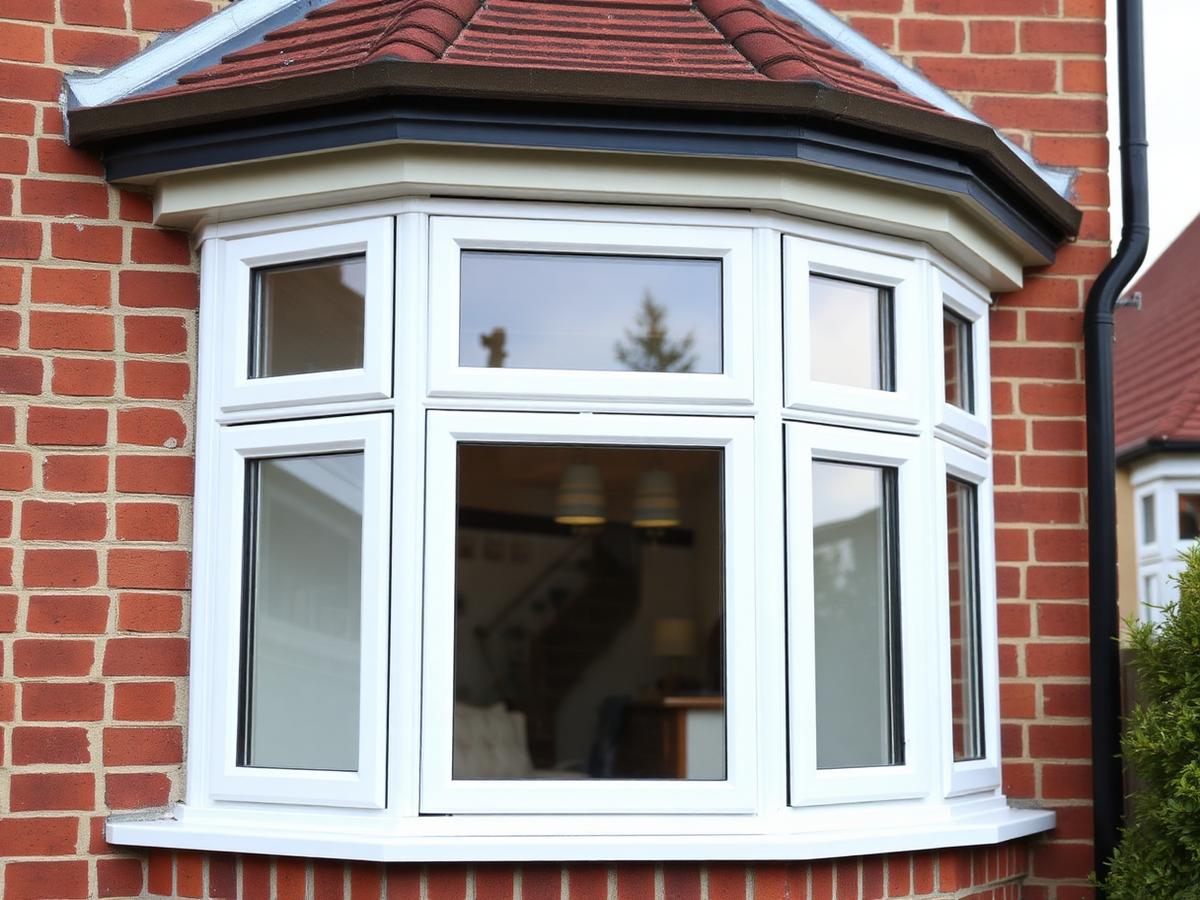 White casement windows on a British house